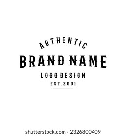 Retro vintage badge typography logo for business, clothing, barber, restaurant and bar.