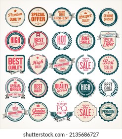 Retro vintage badges and labels 