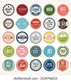 Retro vintage badges and labels 
collection