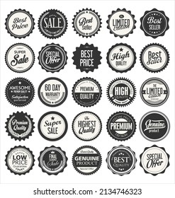 Retro vintage badges and labels 
collection