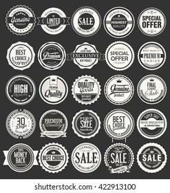 Retro vintage badges and labels collection