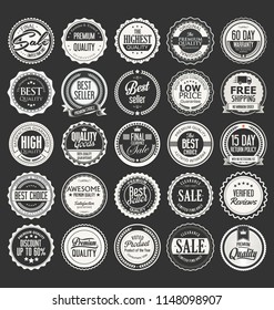 Retro vintage badges and labels vector collection 