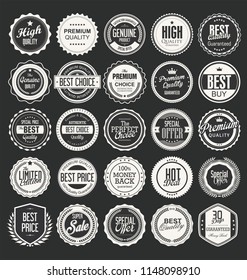 Retro vintage badges and labels vector collection 