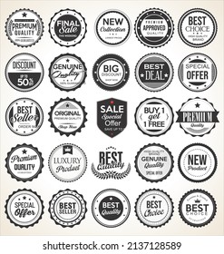 Retro vintage badges and labels vector 