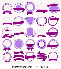 
Retro vintage badges and labels vector 