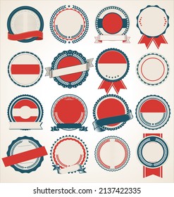 
Retro vintage badges and labels vector 