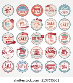 Vector de insignias y etiquetas retro 