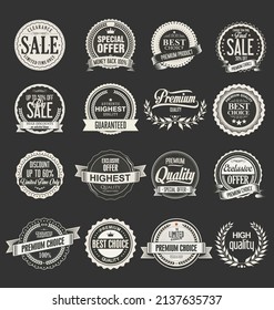 Retro vintage badges and labels vector 