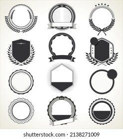 Retro vintage badges and labels vector 