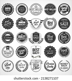 Retro vintage badges and labels vector 