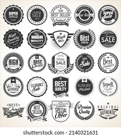 Retro vintage badges and labels vector 