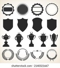 Vector de insignias y etiquetas retro 