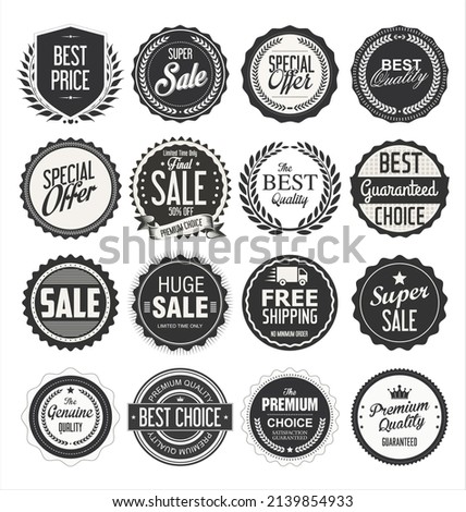 Retro vintage badges and labels vector 