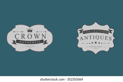 Retro Vintage badges. Vector design elements, 