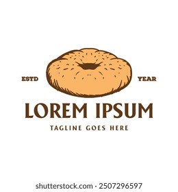 Retro Vintage Bagels Donuts Patisserie Pastry Bakery for Bistro Badge Emblem Label