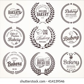 Retro vintage bakery labels