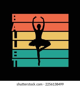Retro Vintage Ballet funny t-shirt design