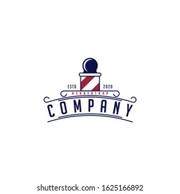 Retro vintage barbershop logo design