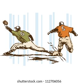 Retro Vintage Baseball Sports Vector