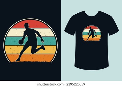 Retro Vintage Basketball T Shirts, Basketball Player Silhouette