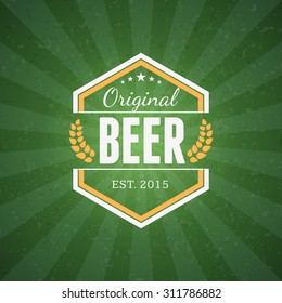 Retro Vintage Beer Logotype Design Element. Vector Illustration