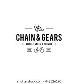 Retro Vintage Bicycle Label Design and Logo
