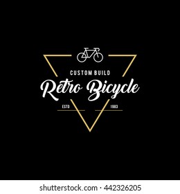 Retro Vintage Bicycle Label Design and Logo