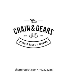 Retro Vintage Bicycle Label Design and Logo