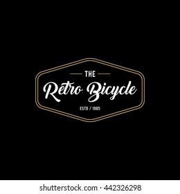 Retro Vintage Bicycle Label Design and Logo