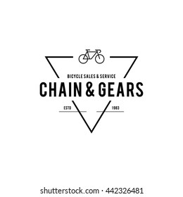 Retro Vintage Bicycle Label Design and Logo