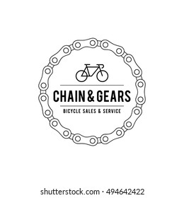 Retro Vintage Bicycle Label Design and Logo