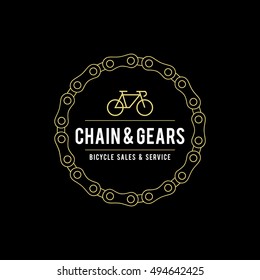 Retro Vintage Bicycle Label Design and Logo