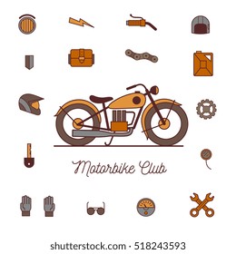 retro vintage bike icon