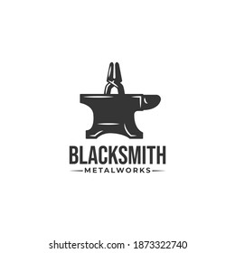 Retro vintage blacksmith logo badge