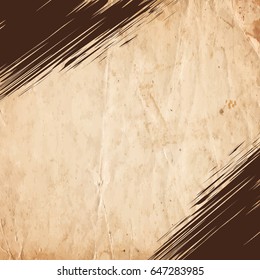 Retro vintage border on the old paper background. Vector illustration