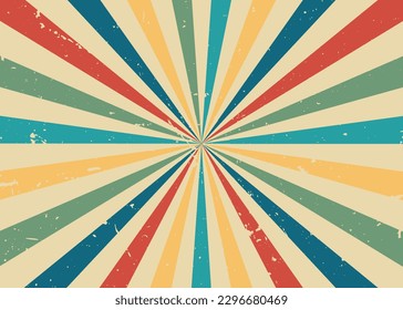 Retro Vintage Burst Grunge Background