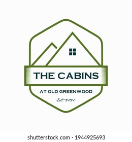 retro vintage, cabins logo design template, vector illustration.