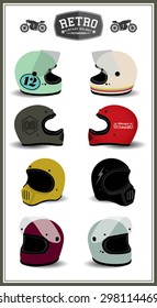 Retro Vintage Cafe Racer Helmet