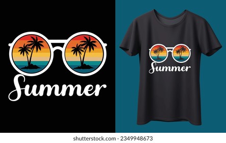 Retro vintage California sunset  badges on black background graphics for t-shirts and other print production. Vector illustration for design. 70s-style concept