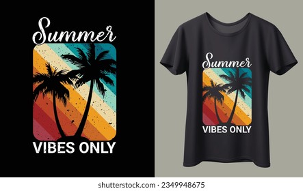Retro vintage California sunset  badges on black background graphics for t-shirts and other print production. Vector illustration for design. 70s-style concept