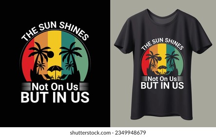 Retro vintage California sunset  badges on black background graphics for t-shirts and other print production. Vector illustration for design. 70s-style concept