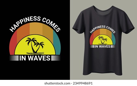 Retro vintage California sunset  badges on black background graphics for t-shirts and other print production. Vector illustration for design. 70s-style concept