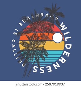 Retro vintage California sunset beach logo badges on black background graphics for t-shirts and other print production. Vector illustration for design. 70s-style