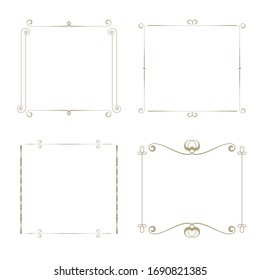 Retro Vintage Calligraphic Ornate Frames Collection