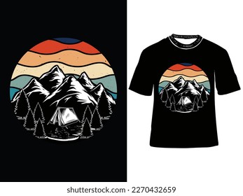 Retro Vintage Camping T-Shirt Design