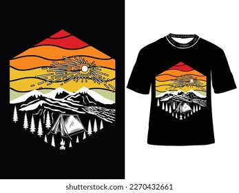 Retro Vintage Camping T-Shirt Design