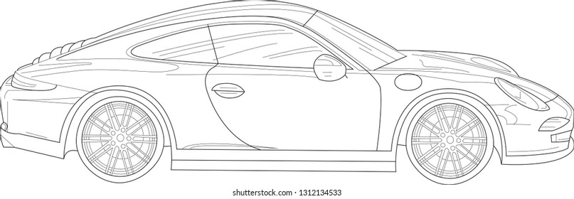 coliring pages car high res stock images  shutterstock