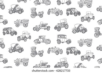 retro vintage car pattern