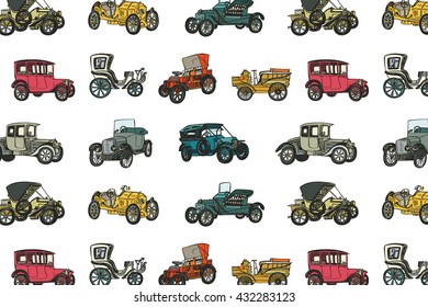 retro vintage car pattern