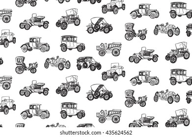 retro vintage car pattern